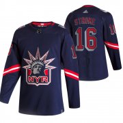 Wholesale Cheap New York Rangers #16 Ryan Strome Navy Men's Adidas 2020-21 Reverse Retro Alternate NHL Jersey