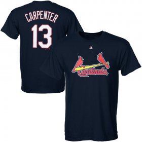 Wholesale Cheap St. Louis Cardinals #13 Matt Carpenter Majestic Official Name and Number T-Shirt Navy