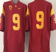 Wholesale Cheap USC Trojans #9 Red 2015 College Football Nike Limited Jersey