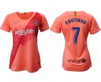 Wholesale Cheap Women's Barcelona #7 Coutinho Third Soccer Club Jersey
