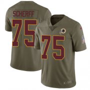 Wholesale Cheap Nike Redskins #75 Brandon Scherff Olive Men's Stitched NFL Limited 2017 Salute to Service Jersey