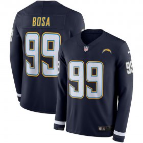 Wholesale Cheap Men\'s Chargers #99 Joey Bosa Navy Blue Team Color Men\'s Stitched NFL Limited Therma Long Sleeve Jersey
