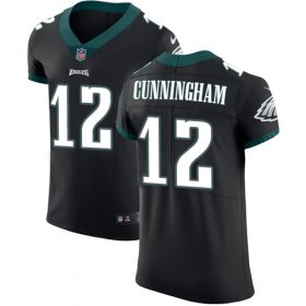 Wholesale Cheap Nike Eagles #12 Randall Cunningham Black Alternate Men\'s Stitched NFL Vapor Untouchable Elite Jersey