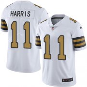 Wholesale Cheap Nike Saints #11 Deonte Harris White Men's Stitched NFL Limited Rush Jersey