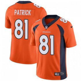 Wholesale Cheap Nike Broncos #81 Tim Patrick Orange Team Color Men\'s Stitched NFL Vapor Untouchable Limited Jersey