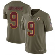 Wholesale Cheap Nike Redskins #9 Sonny Jurgensen Olive Men's Stitched NFL Limited 2017 Salute to Service Jersey
