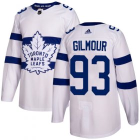 Wholesale Cheap Adidas Maple Leafs #93 Doug Gilmour White Authentic 2018 Stadium Series Stitched Youth NHL Jersey