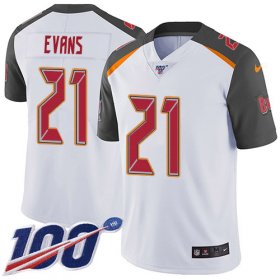 Wholesale Cheap Nike Buccaneers #21 Justin Evans White Youth Stitched NFL 100th Season Vapor Untouchable Limited Jersey
