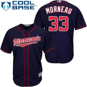 Wholesale Cheap Twins #33 Justin Morneau Stitched Navy Blue Cool Base Youth MLB Jersey