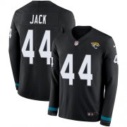 Wholesale Cheap Nike Jaguars #44 Myles Jack Black Team Color Men's Stitched NFL Limited Therma Long Sleeve Jersey