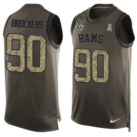 Wholesale Cheap Nike Rams #90 Michael Brockers Green Men\'s Stitched NFL Limited Salute To Service Tank Top Jersey