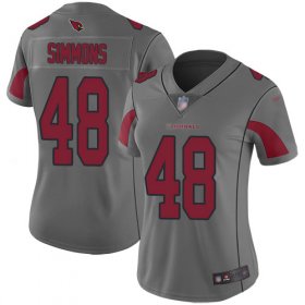 Wholesale Cheap Nike Cardinals #48 Isaiah Simmons Silver Women\'s Stitched NFL Limited Inverted Legend Jersey