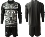 Wholesale Cheap Tottenham Hotspur Blank Black Goalkeeper Long Sleeves Soccer Club Jersey