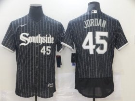 Wholesale Cheap Men\'s Chicago White Sox #45 Michael Jordan Black 2021 City Connect Stitched MLB Flex Base Nike Jersey