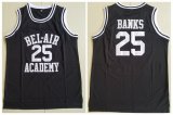Wholesale Cheap Men's The Movie Bel Air Academy #25 Banks Black Swingman Basketball Jersey