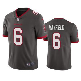 Cheap Men\'s Tampa Bay Buccaneers #6 Baker Mayfield Gray Vapor Untouchable Limited Stitched Jersey
