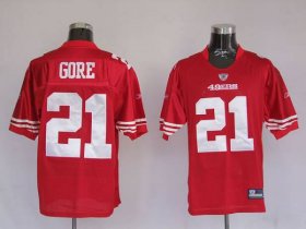 Wholesale Cheap 49ers Frank Gore #21 Stitched Red NFL Jersey