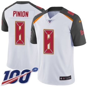 Wholesale Cheap Nike Buccaneers #8 Bradley Pinion White Youth Stitched NFL 100th Season Vapor Untouchable Limited Jersey