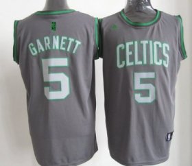 Wholesale Cheap Boston Celtics #5 Kevin Garnett Gray Shadow Jersey