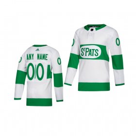 Wholesale Cheap Youth Adidas Toronto Maple Leafs Personalized White St. Patrick\'s Day Authentic Player Custom NHL Jersey