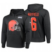 Wholesale Cheap Cleveland Browns #6 Baker Mayfield Nike NFL 100 Primary Logo Circuit Name & Number Pullover Hoodie Anthracite