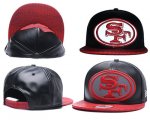 Wholesale Cheap NFL San Francisco 49ers Fresh Logo Black Reflective Adjustable Hat A189