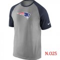 Wholesale Cheap Nike New England Patriots Ash Tri Big Play Raglan NFL T-Shirt Grey/Navy Blue