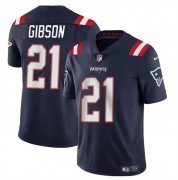 Cheap Men's New England Patriots #21 Antonio Gibsonz Navy Vapor Limited Football Stitched Jersey