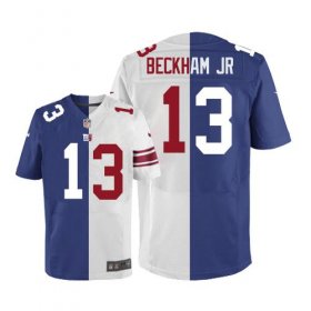 Wholesale Cheap Nike Giants #13 Odell Beckham Jr Royal Blue/White Men\'s Stitched NFL Elite Split Jersey