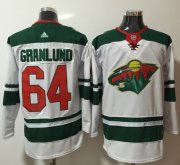 Wholesale Cheap Adidas Wild #64 Mikael Granlund White Road Authentic Stitched NHL Jersey