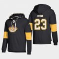 Wholesale Cheap Los Angeles Kings #23 Dustin Brown Black adidas Lace-Up Pullover Hoodie