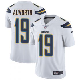 Wholesale Cheap Nike Chargers #19 Lance Alworth White Men\'s Stitched NFL Vapor Untouchable Limited Jersey