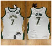 Cheap Celtics 7 Jaylen Brown White Nike 2023-24 City Edition Swingman Jersey