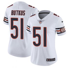 Wholesale Cheap Nike Bears #51 Dick Butkus White Women\'s Stitched NFL Vapor Untouchable Limited Jersey