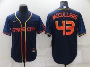 Wholesale Cheap Men's Houston Astros #43 Lance McCullers 2022 Navy City Connect Cool Base Stitched Jersey