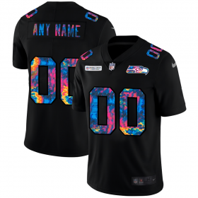 Wholesale Cheap Seattle Seahawks Custom Men\'s Nike Multi-Color Black 2020 NFL Crucial Catch Vapor Untouchable Limited Jersey