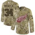 Wholesale Cheap Adidas Red Wings #34 Petr Mrazek Camo Authentic Stitched NHL Jersey