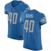 Wholesale Cheap Nike Lions #40 Jarrad Davis Blue Team Color Men's Stitched NFL Vapor Untouchable Elite Jersey
