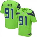 Wholesale Cheap Nike Seahawks #91 Jarran Reed Green Men's Stitched NFL Elite Rush Jersey