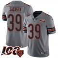 Wholesale Cheap Nike Bears #39 Eddie Jackson Silver Youth Stitched NFL Limited Inverted Legend 100th Season Jersey