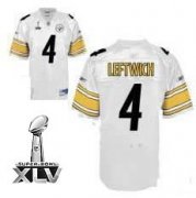 Wholesale Cheap Steelers #4 Byron Leftwich White Super Bowl XLV Stitched NFL Jersey