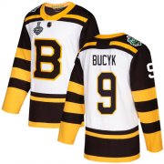 Wholesale Cheap Adidas Bruins #9 Johnny Bucyk White Authentic 2019 Winter Classic Stanley Cup Final Bound Stitched NHL Jersey