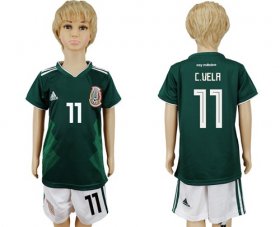 Wholesale Cheap Mexico #11 C.Vela Home Kid Soccer Country Jersey