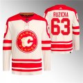 Cheap Men's Calgary Flames #63 Adam Ruzicka 2023 Cream Classic Primegreen Stitched Jersey