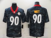Wholesale Cheap Men's Pittsburgh Steelers #90 T. J. Watt 2020 Camo Limited Stitched Nike NFL Jersey