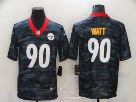 Wholesale Cheap Men\'s Pittsburgh Steelers #90 T. J. Watt 2020 Camo Limited Stitched Nike NFL Jersey