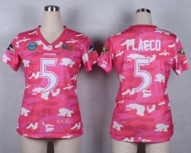 Wholesale Cheap Nike Ravens #5 Joe Flacco Pink Women\'s Stitched NFL Elite Camo Fashion Jersey
