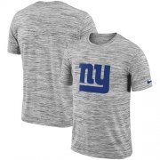 Wholesale Cheap Men's New York Giants Nike Heathered Black Sideline Legend Velocity Travel Performance T-Shirt