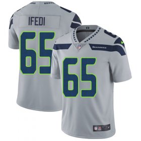 Wholesale Cheap Nike Seahawks #65 Germain Ifedi Grey Alternate Men\'s Stitched NFL Vapor Untouchable Limited Jersey