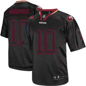 Wholesale Cheap Nike 49ers #10 Jimmy Garoppolo Lights Out Black Men\'s Stitched NFL Elite Jersey